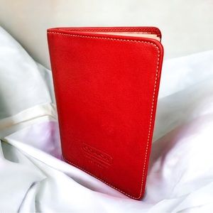 Red COACH Photo Album Passport Wallet